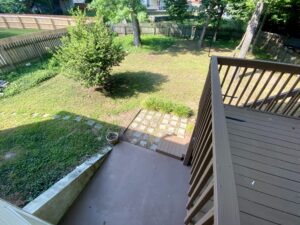 A view of the back yard from above.