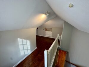 A view of the top floor from above.