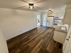 kitchen area with a ceiling light